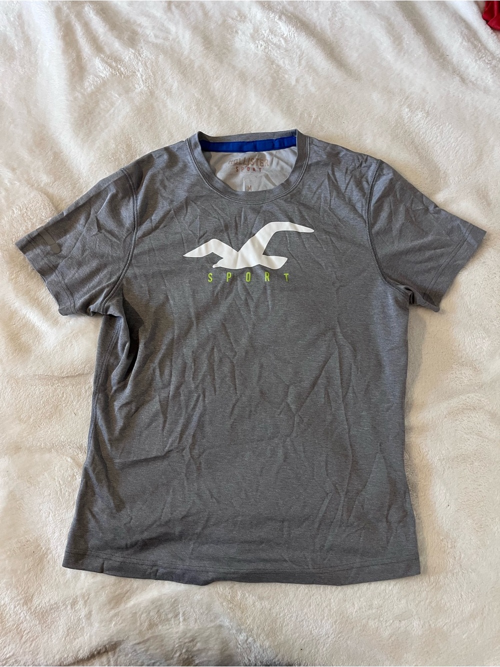 Hollister Gray Short-Sleeve Logo Tee BOYS M